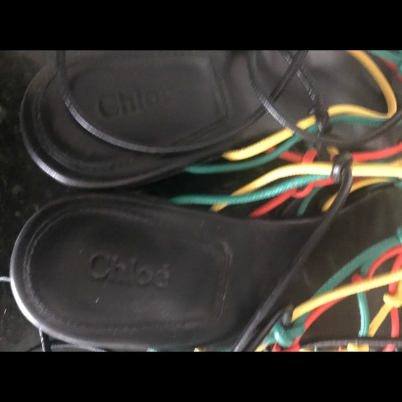 CHLOE GLADIATOR ANKLE TIE SANDALS - Picture 3 of 6